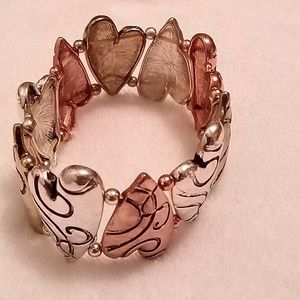 Tricolor heart bracelet